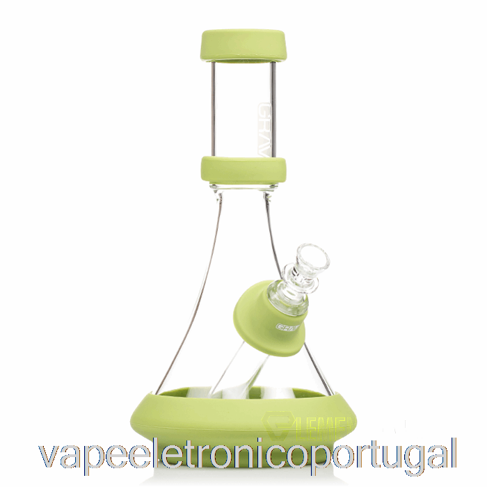 Copo Vape Eletronico Grav Deco Em Silicone Transparente + Verde Abacate